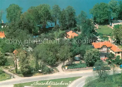 AK / Ansichtskarte Gross_Koeris Hotel Restaurant Seeschloesschen  Fliegeraufnahme Gross Koeris