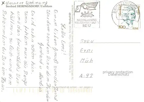 AK / Ansichtskarte Heringsdorf_Ostseebad_Usedom Fliegeraufnahme Heringsdorf_Ostseebad