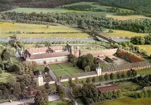 AK / Ansichtskarte Hoexter_Weser Kloster Corvey Fliegeraufnahme Hoexter Weser