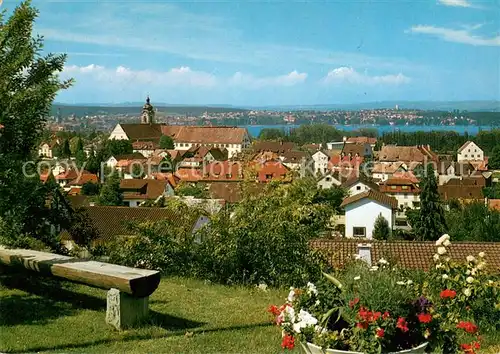 AK / Ansichtskarte Kreuzlingen_Bodensee mit Konstanz im Hintergrund Kreuzlingen Bodensee