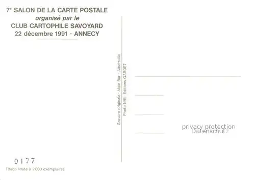 AK / Ansichtskarte Annecy_74_Haute Savoie 7e Salon de la Carte Postale Illustration 