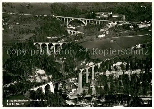 AK / Ansichtskarte Sitterbruecken_St_Gallen Fliegeraufnahme 