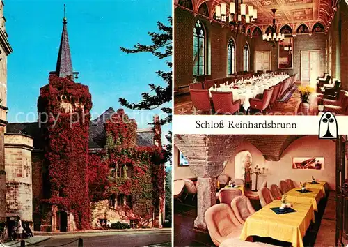 AK / Ansichtskarte Reinhardsbrunn Schloss Reinhardsbrunn Innen  und Aussenansichten Reinhardsbrunn