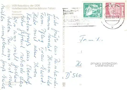 AK / Ansichtskarte Reinhardsbrunn Schloss Reinhardsbrunn Innen  und Aussenansichten Reinhardsbrunn