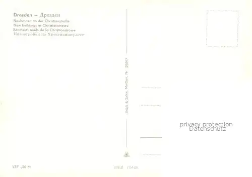 AK / Ansichtskarte Dresden Neubauten a. d. Christianstrasse Dresden