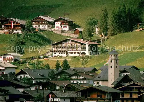 AK / Ansichtskarte Sexten_Sesto_Suedtirol Berghotel Tirol Aussenansicht m. Dorf Teilansicht Sexten_Sesto_Suedtirol