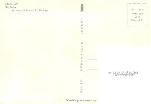 AK / Ansichtskarte Wroclaw Plac Solny Wroclaw