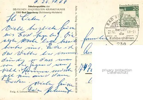 AK / Ansichtskarte Bad_Segeberg Fliegeraufnahme Schulungsstaette d. dt Angestellen Krankenkasse Bad_Segeberg