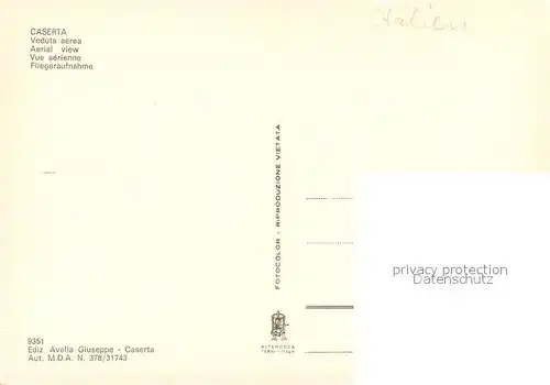 AK / Ansichtskarte Caserta_Vecchio Fliegeraufnahme  Caserta Vecchio