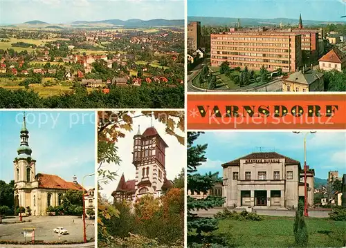 AK / Ansichtskarte Varnsdorf Celkovy pohled Zavod Elite n. p. Namesti Mestsko divadio Varnsdorf