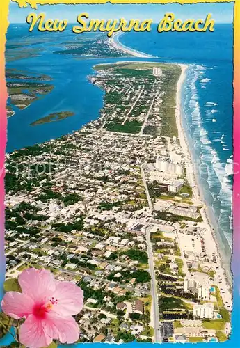 AK / Ansichtskarte New_Smyrna_Beach Ponce de Leon Inlet and to left is the Indian River Air view 