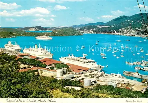 AK / Ansichtskarte Charlotte_Amalie Harbour Air view Charlotte Amalie