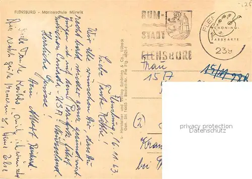 AK / Ansichtskarte Flensburg Marineschule Muerwik Flensburg