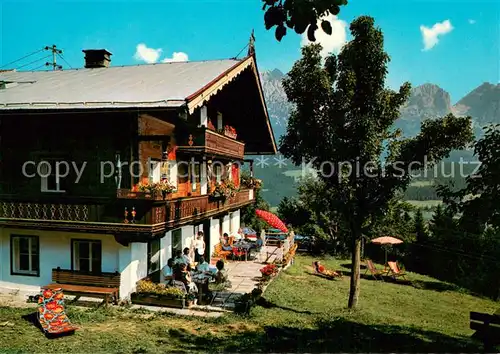 AK / Ansichtskarte Ellmau_Tirol Jausenstation Naschberghof Terrasse Ellmau Tirol