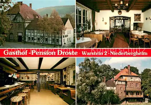 AK / Ansichtskarte Niederbergheim Gasthof Pension Droste Gaststube Bar Niederbergheim