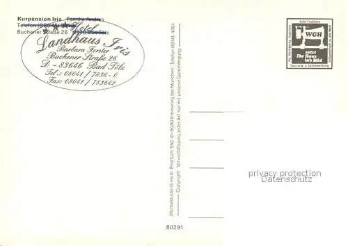 AK / Ansichtskarte Bad_Toelz Landhaus Iris Bad_Toelz