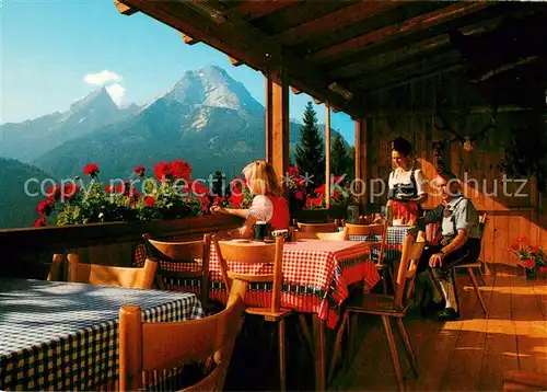 AK / Ansichtskarte Berchtesgaden Berggaststaette Soeldenkoepfl Terrasse Berchtesgaden