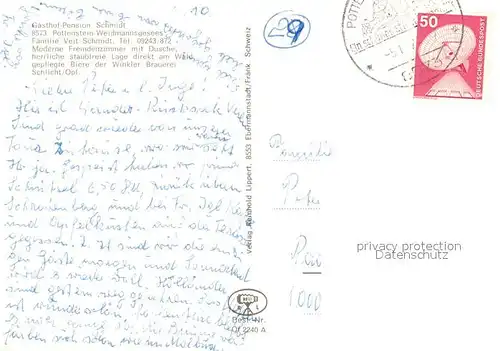 AK / Ansichtskarte Pottenstein_Oberfranken Gasthof Pension Mariengrotte Gastraeume Minigolfanlage Felsen Pottenstein_Oberfranken