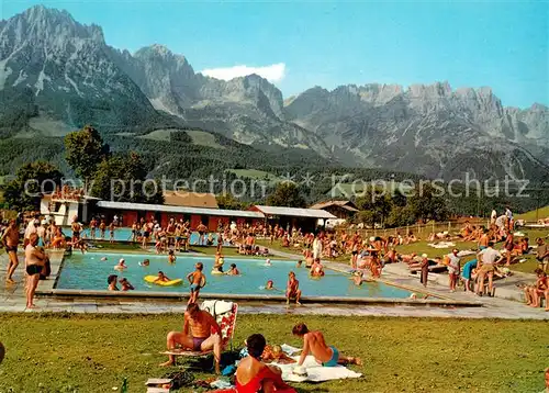 AK / Ansichtskarte Ellmau_Tirol am Wilden Kaiser Schwimmbad Ellmau Tirol
