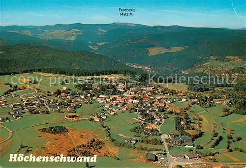 AK / Ansichtskarte Hoechenschwand Fliegeraufnahme mit Feldberg Hoechenschwand