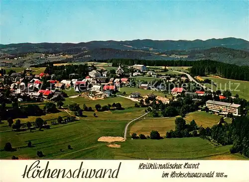 AK / Ansichtskarte Hoechenschwand Fliegeraufnahme Hoechenschwand