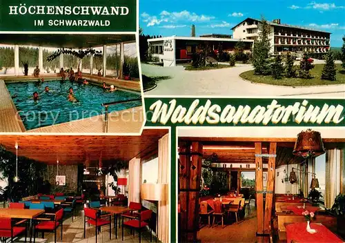 AK / Ansichtskarte Hoechenschwand Waldsanatorium Hallenbad Gastraeume Hoechenschwand