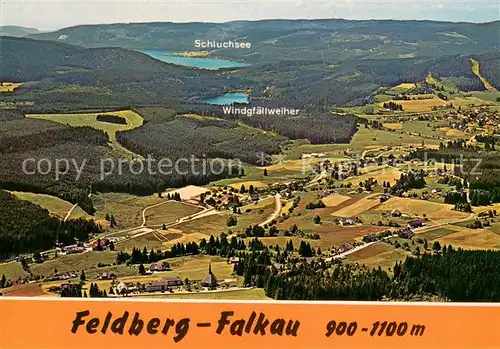 AK / Ansichtskarte Falkau mit Schluchsee und Windgfaellweiher Fliegeraufnahme Falkau