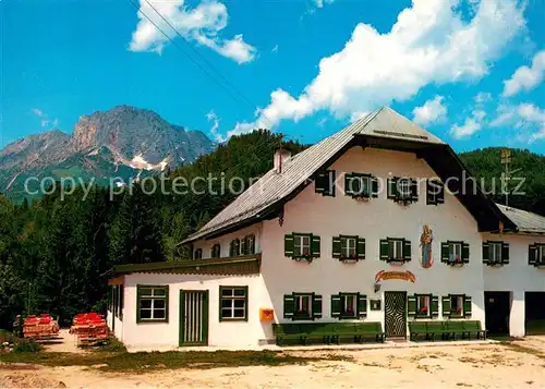 AK / Ansichtskarte Schellenberg_Marktschellenberg Berggasthof Messnerwirt mit Untersberg Schellenberg