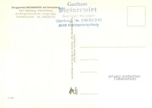 AK / Ansichtskarte Schellenberg_Marktschellenberg Berggasthof Messnerwirt mit Untersberg Schellenberg