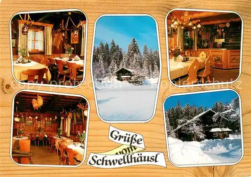 AK / Ansichtskarte Zwiesel__Niederbayern Schwellhaeusl Gastraeume Winteridyll 
