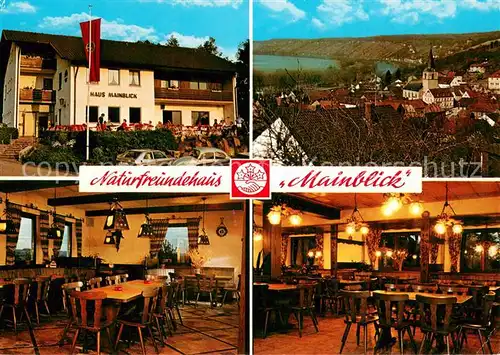 AK / Ansichtskarte Schonungen Naturfreundehaus Mainblick Innen  und Aussenansichten Schonungen