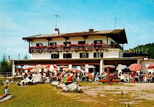 AK / Ansichtskarte Winklmoosalm_Winkelmoosalm Berggasthof Haus Hamberger Aussenansicht m. Terrasse 