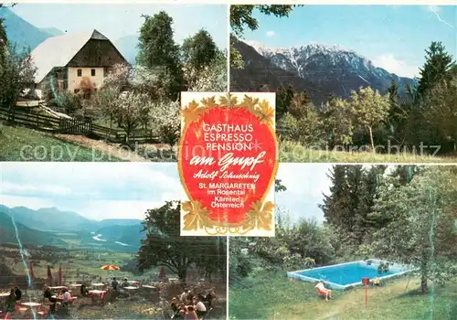 AK / Ansichtskarte St_Margareten_Rosental Gasthaus Espresso Pension am Gupf Teilansichten St_Margareten_Rosental