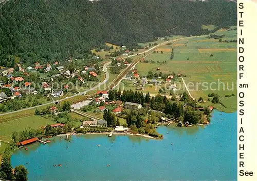 AK / Ansichtskarte Steindorf_Ossiacher_See Fliegeraufnahme Gesamtansicht Steindorf_Ossiacher_See