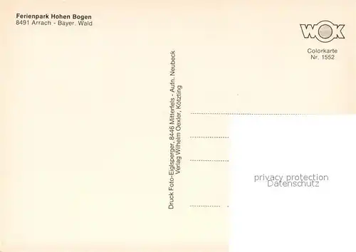 AK / Ansichtskarte Arrach Ferienpark Hohen Bogen Arrach