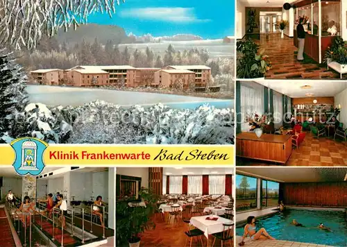 AK / Ansichtskarte Bad_Steben Klinik Frankenwarte der LVA Hallenbad Bad_Steben