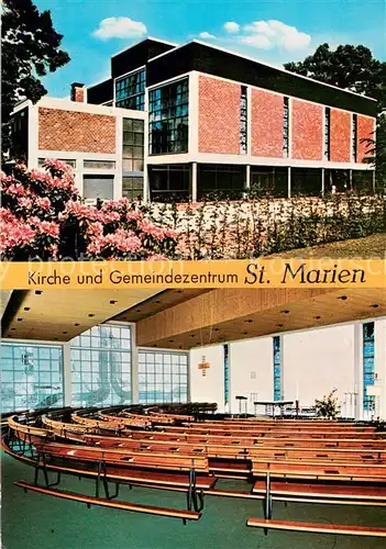 AK / Ansichtskarte Bad_Zwischenahn Kirche und Gemeindezentrum St. Marien Bad_Zwischenahn