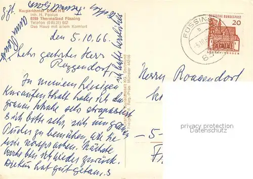 AK / Ansichtskarte Bad_Fuessing Kurparkhotel Dachs Bad_Fuessing