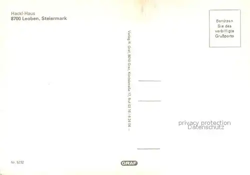 AK / Ansichtskarte Leoben Hackl Haus Leoben