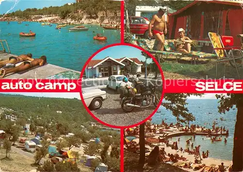 AK / Ansichtskarte Selce_Crikvenica Auto Camp Selce Teilansichten Strand Selce Crikvenica