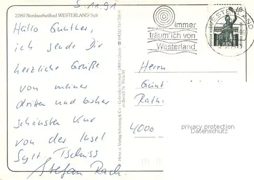 AK / Ansichtskarte Westerland_Sylt Nordseeklinik Sylt Teilansichten Gastraeume Hallenbad Westerland_Sylt