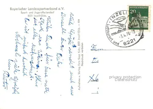 AK / Ansichtskarte Inzell BLSV Sport und Jugendferiendorf Inzell