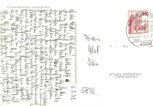 AK / Ansichtskarte Bad_Rothenfelde Kurort Teutoburger Wald Bad_Rothenfelde