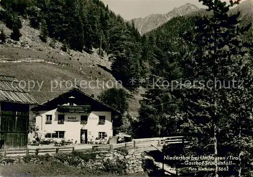AK / Ansichtskarte Niederthai_Umhausen_Tirol Gasthof Stuibenfall Niederthai_Umhausen_Tirol