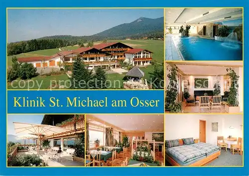 AK / Ansichtskarte Lohberg_Lam Klinik St Michael am Osser Hallenbad Terrasse Gaststube Zimmer Lohberg_Lam