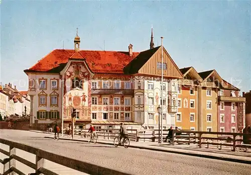 AK / Ansichtskarte Bad_Toelz Partie an der Isarbruecke Bad_Toelz