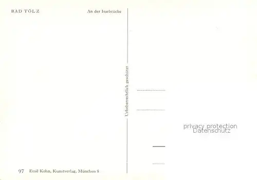 AK / Ansichtskarte Bad_Toelz Partie an der Isarbruecke Bad_Toelz