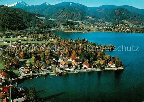 AK / Ansichtskarte Rottach Egern Seehotel ueberfahrt am Tegernsee Alpenpanorama Rottach Egern