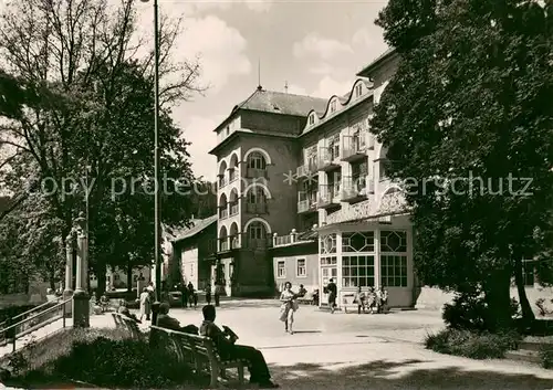 AK / Ansichtskarte Lazne_Jesenik Romanticke zakouti nejkrasnejsi lazenske budovy Priessnitzova sanatoria Lazne Jesenik