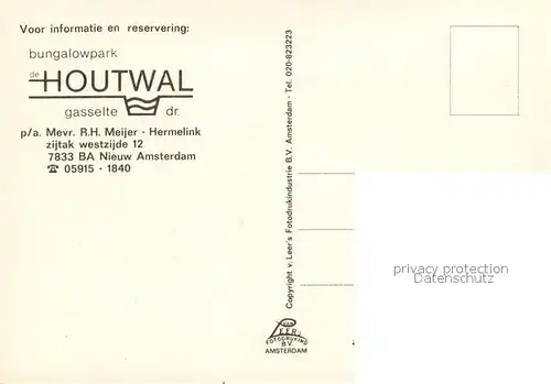 AK / Ansichtskarte Gasselte_Aa_en_Hunze Bungalowpark de Houtwal Gasselte_Aa_en_Hunze